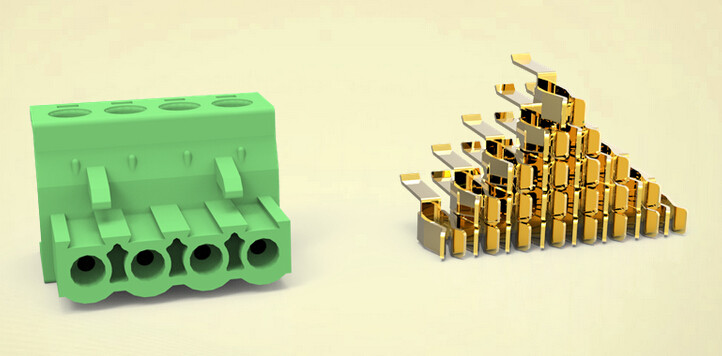 镀金接线端子 插拔式端子